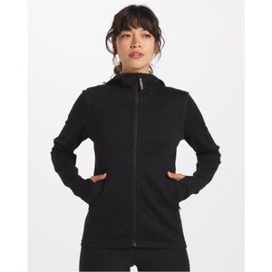 Women’s Black Full-Zip Hooded Sweater